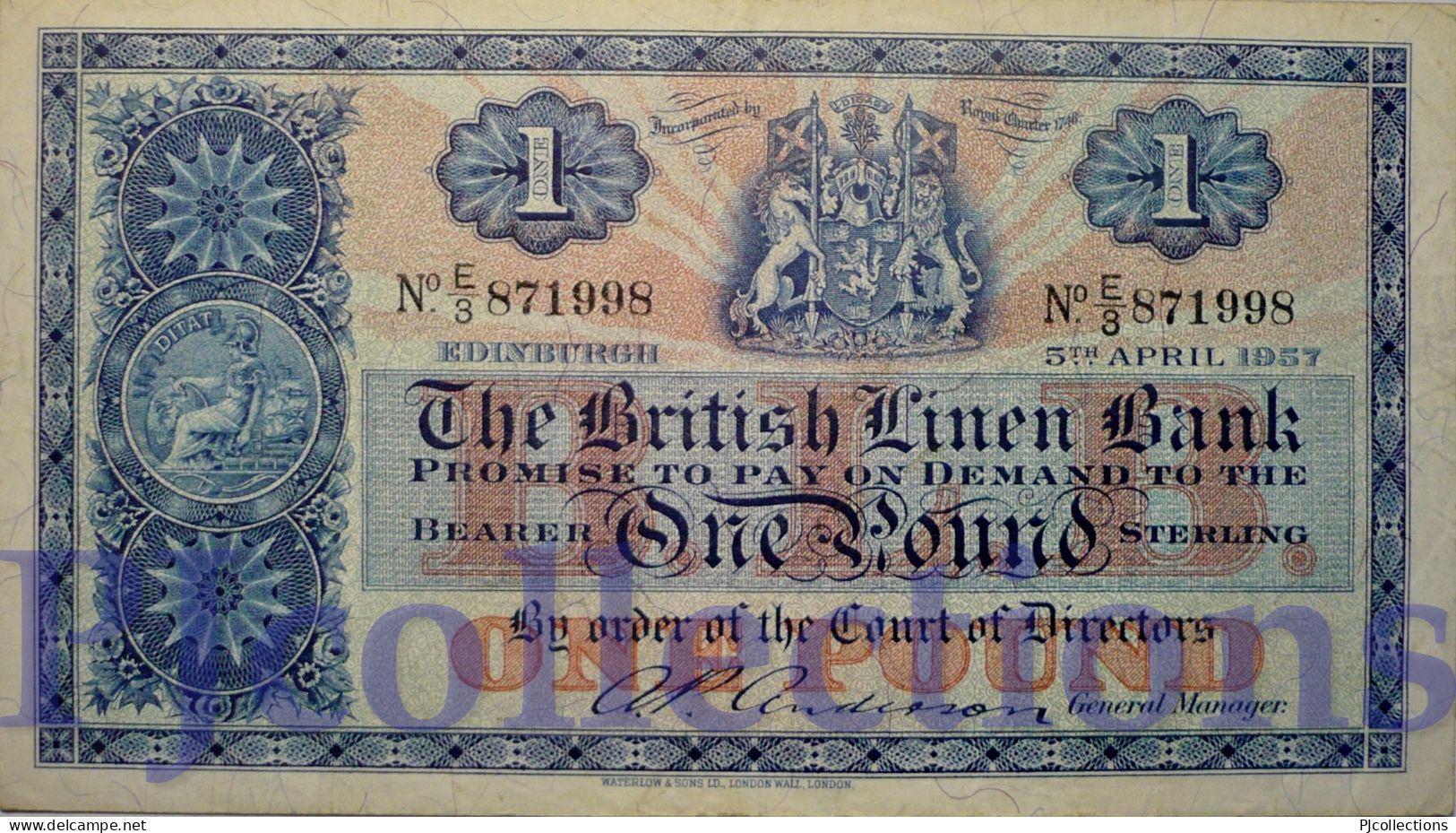 SCOTLAND 1 POUND 1957 PICK 157d AXF - 1 Pound