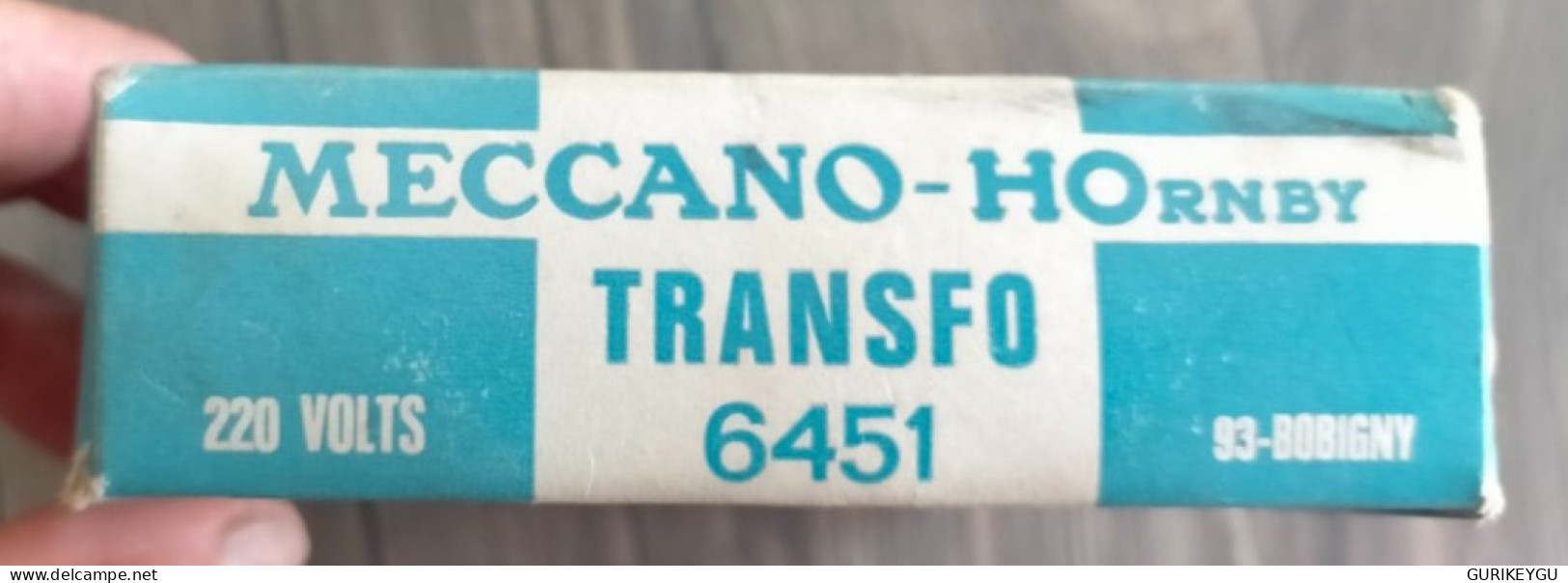 MECCANO Transformateur  220 VOLTS HORNBY HO TRANSFO 6451 FRANCE Triang Train électrique TTBE Boite D'origine - Andere & Zonder Classificatie