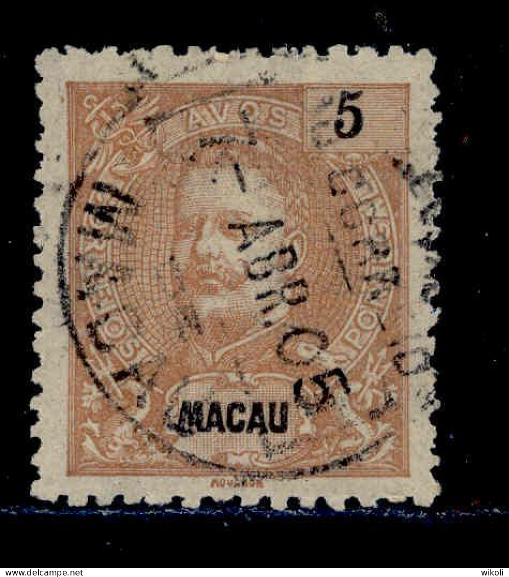 ! ! Macau - 1903 D. Carlos 5 A - Af. 132 - Used - Oblitérés