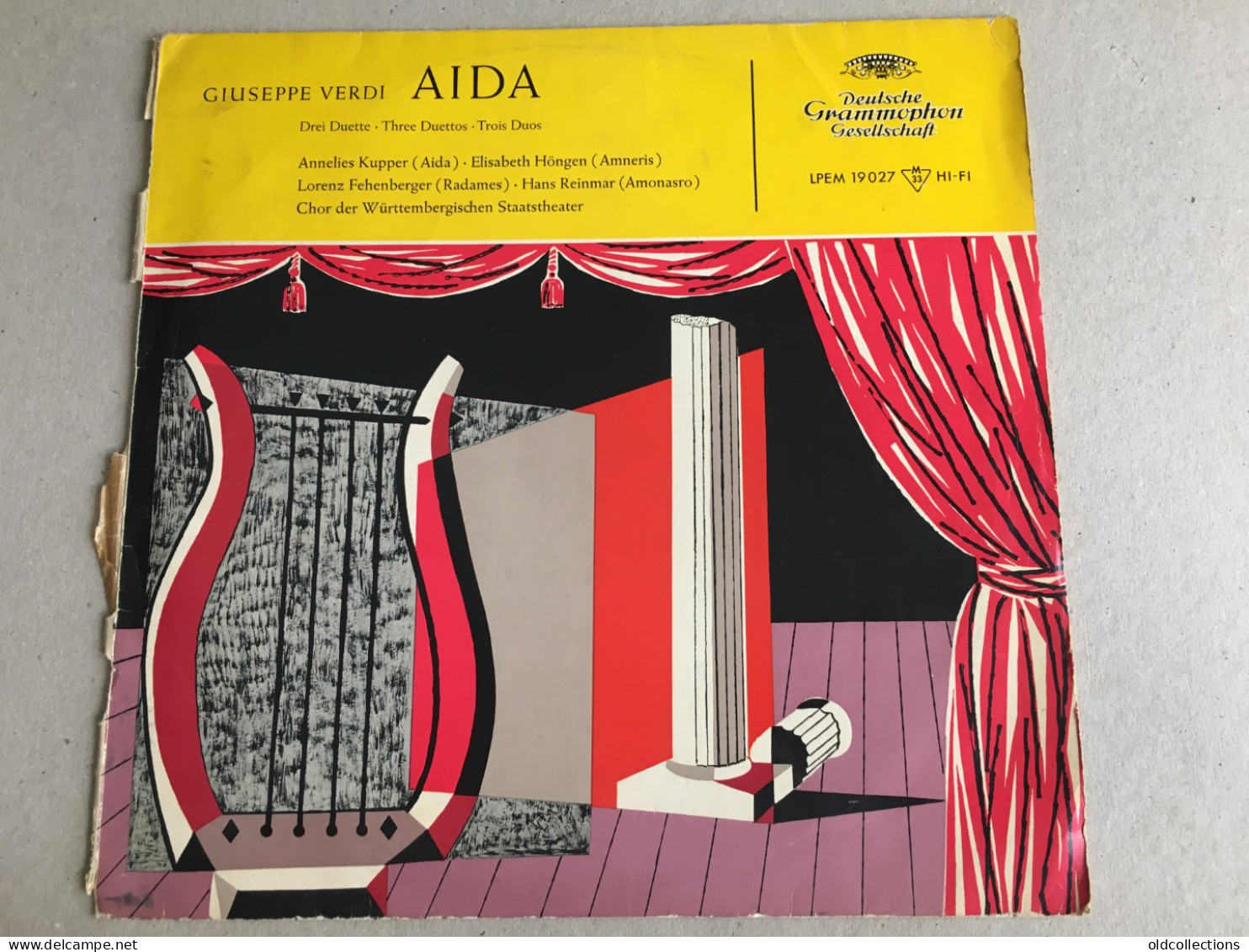 Schallplatte Vinyl Record Disque Vinyle LP Record - Giuseppe Verdi Aida  - Opéra & Opérette