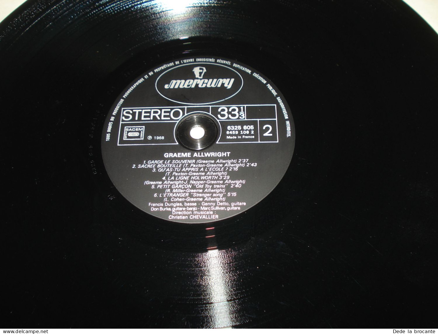 B6 / Craeme Allwright Jour De Colère - LP - Mercury - 6325 605 - FR 1972 - EX/EX - Country Et Folk