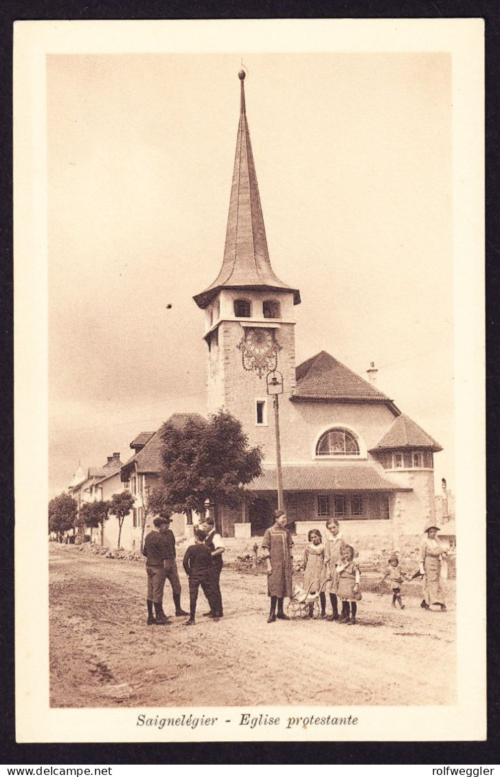 Um 1920 Ungelaufene AK: Kirche In Saignelegier. - Saignelégier