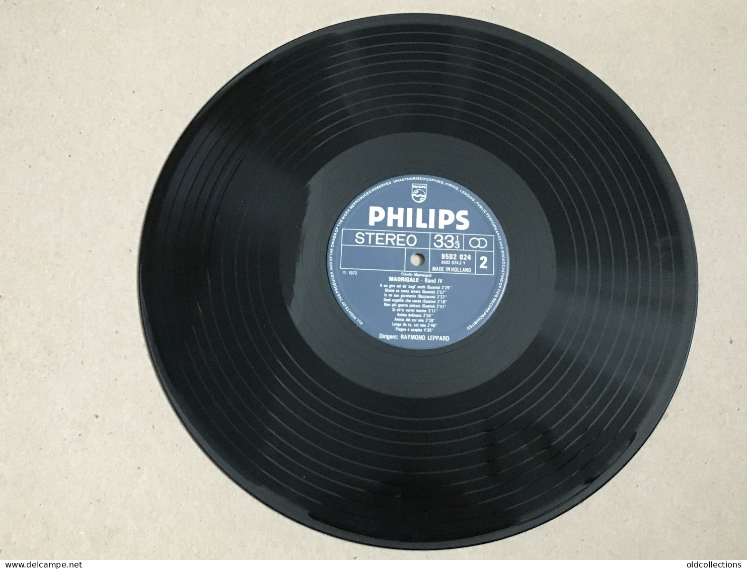 Schallplatte Vinyl Record Disque Vinyle LP Record - Opera Claudio Montverdi Madrigale Band Iv Raymond Leppard - Oper & Operette