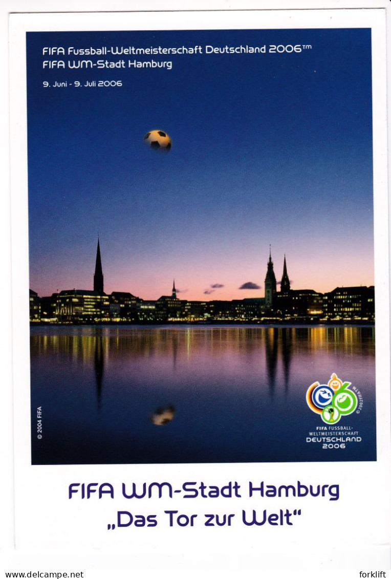 B147 Soccer Coupe Du Monde Football 2006 Deutschland HAMBURG FIFA WM Stadion Entier Postal Stationery - 2006 – Germany