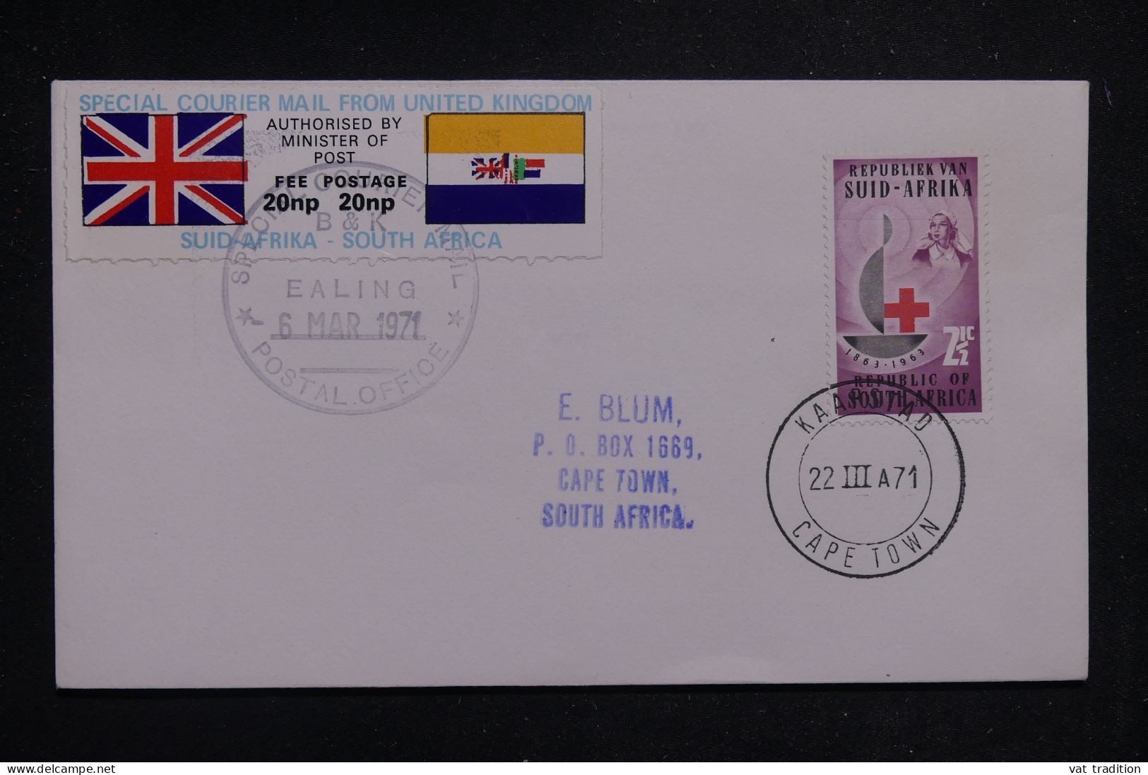 AFRIQUE DU SUD - Enveloppe De Cape Town Pour Cape Town En 1971 Par Courrier Spécial - L 144206 - Briefe U. Dokumente