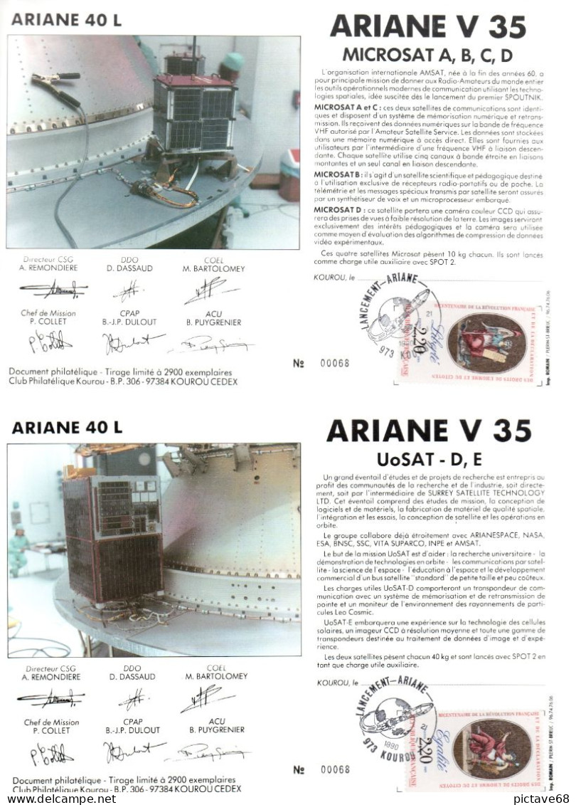 FRANCE / ENVELOPPES DIFFERENTS LANCEMENT D'ARIANNE - Other & Unclassified