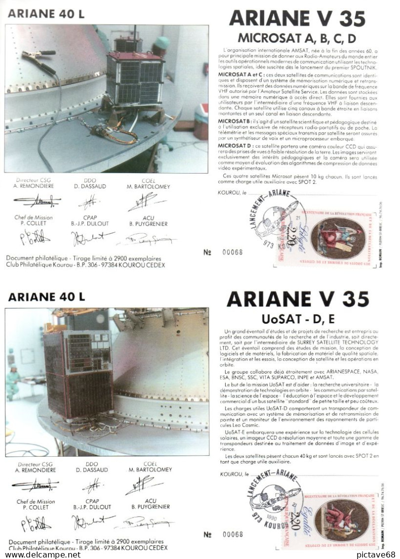 FRANCE / ENVELOPPES DIFFERENTS LANCEMENT D'ARIANNE - Autres & Non Classés