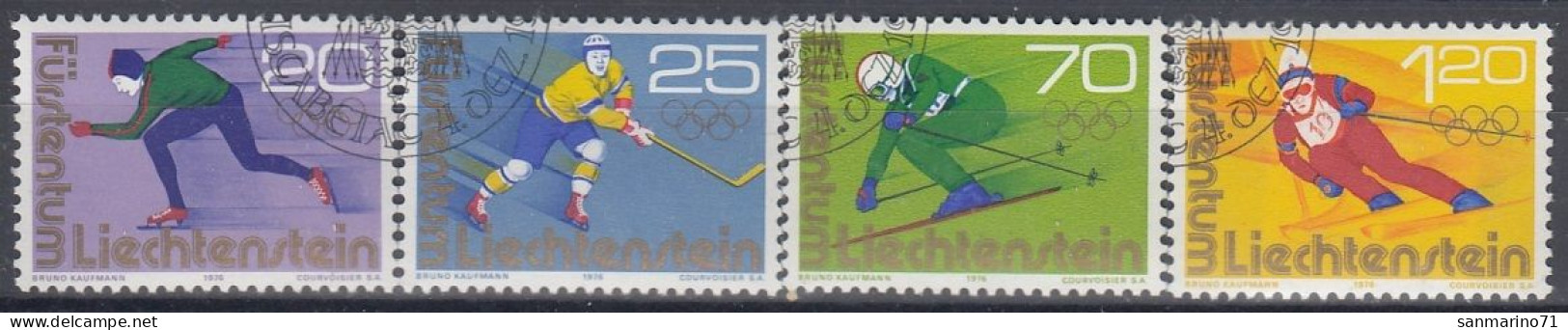 LIECHTENSTEIN 635-638,used - Hiver 1976: Innsbruck