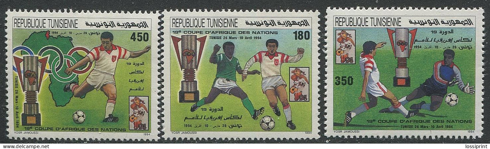 Tunisie:Tunisia:Unused Stamps Serie African Cup, Football, Soccer, 1994, MNH - Copa Africana De Naciones