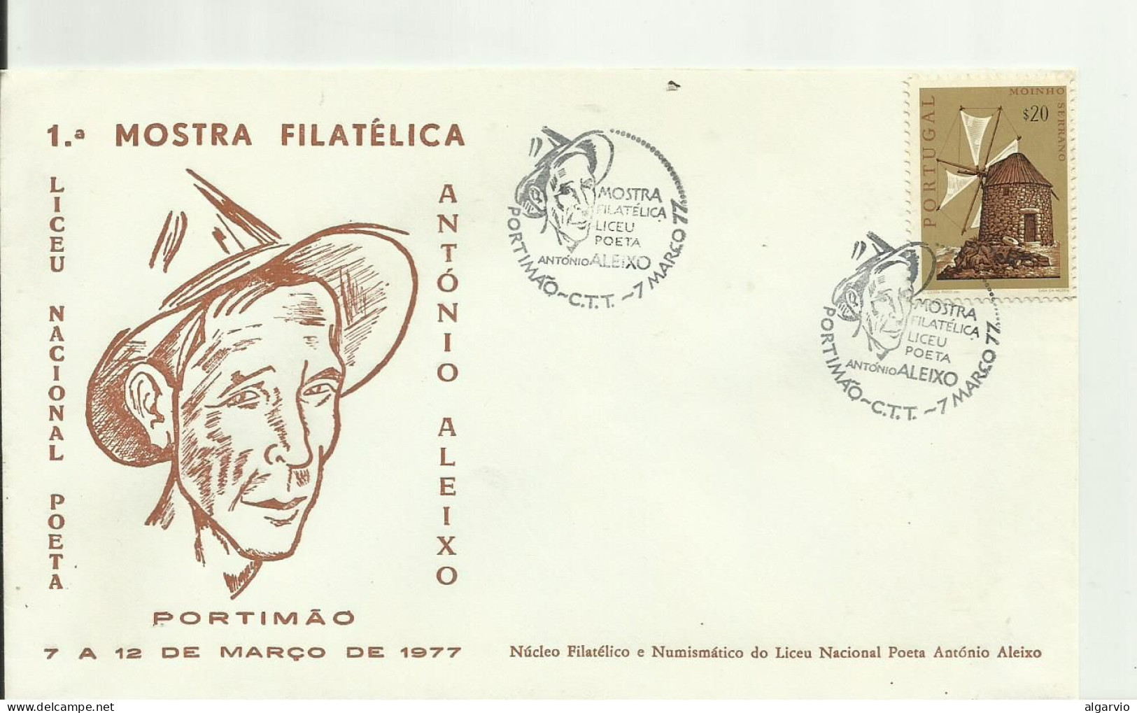 Port. 1977,envelope, Alusivo Da 1ª Mostra Filatelica, Liceu Poeta Antonio Aleixo ,Lt 731 - Briefe U. Dokumente