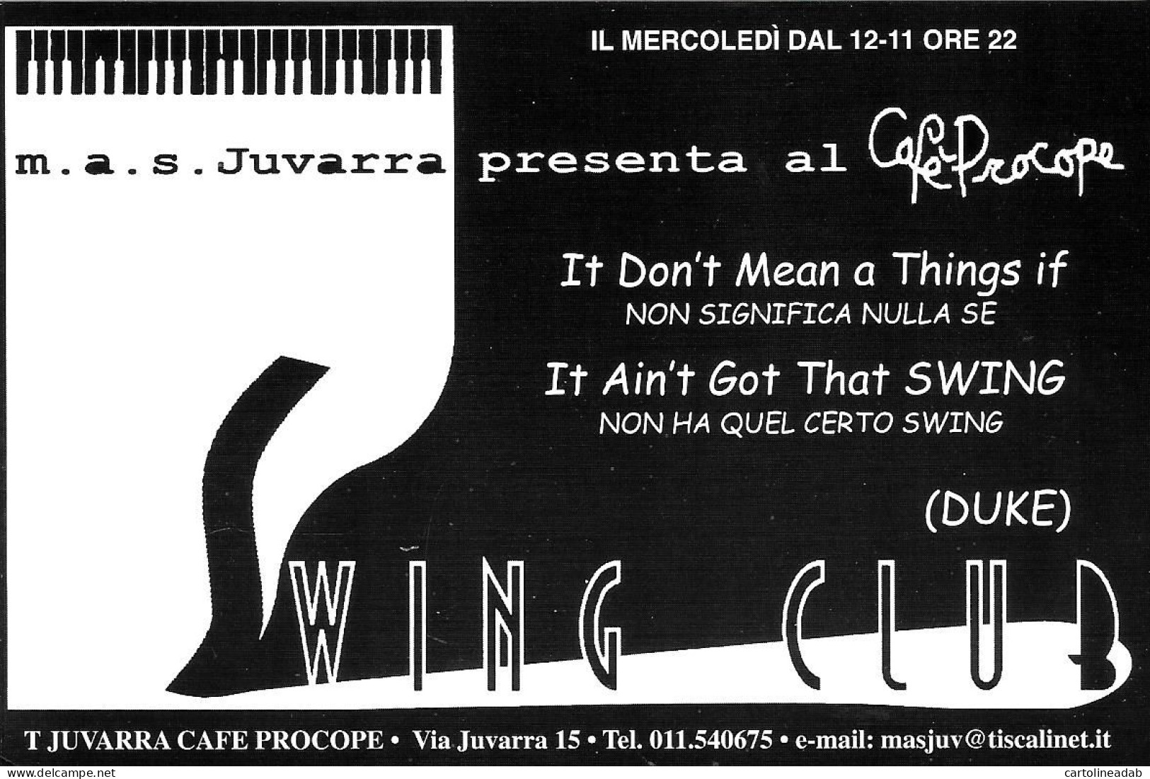[MD7921] CPM - TORINO - JUVARRA CAFFE' PROCOPE - SWING CLUB - PERFETTA - Non Viaggiata - Bar, Alberghi & Ristoranti