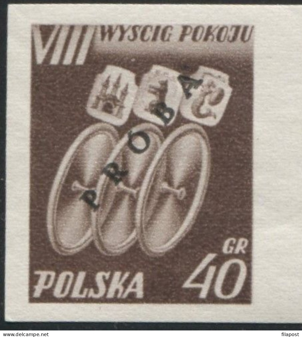 Poland 1955, Mi 905/6 VIII International Cycling Peace Race Original Proof Colour Guarantee PZF Expert Korszeń MNH** P30 - Proofs & Reprints