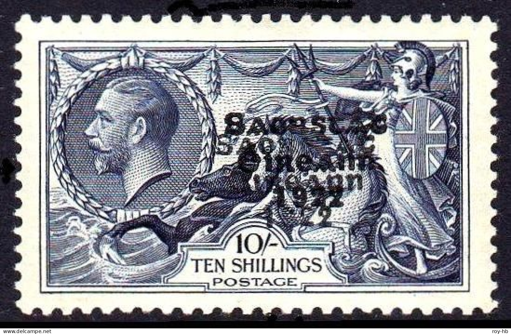 1935 Re-engraved 10/- With Error Overprint Double, Superb Mint With Faintest Trace Of Hinge. - Unused Stamps