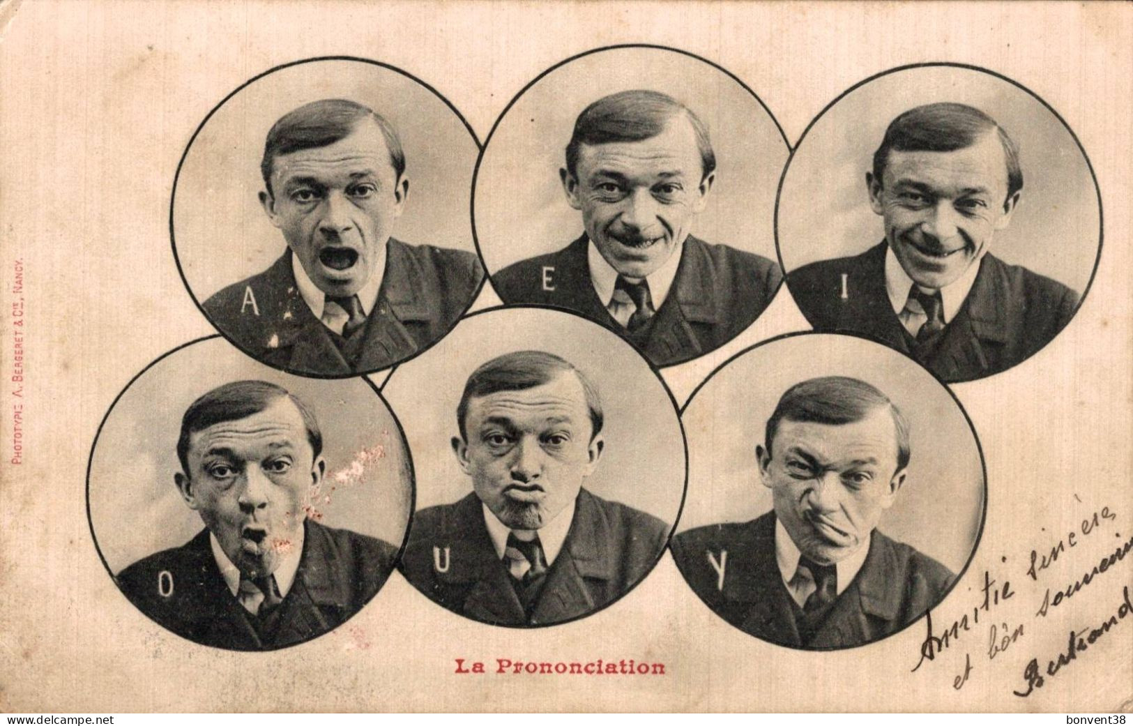 J1906 - La PRONONCIATION - Hommes