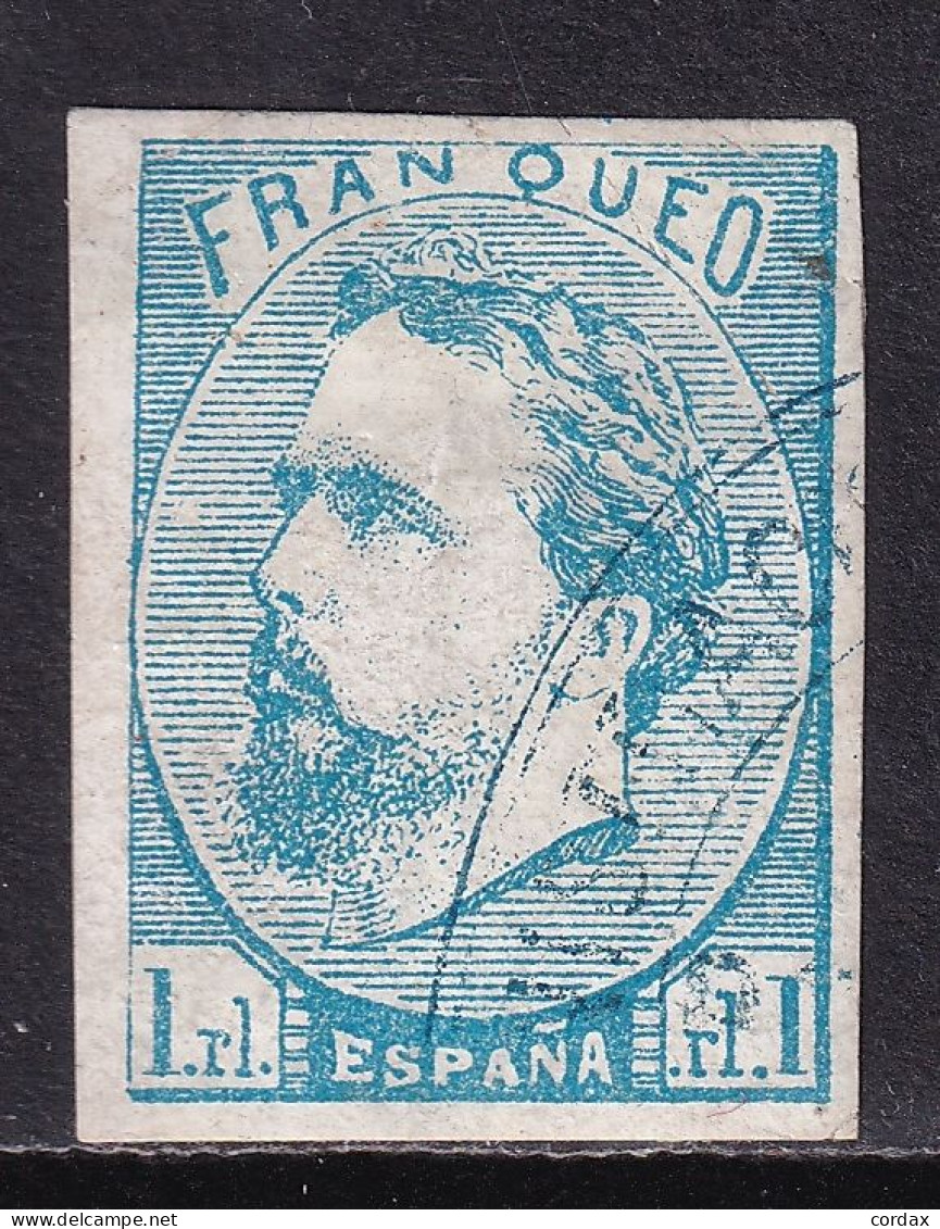 1873 CORREO CARLISTA 1 REAL. USADO. CON CERTIFICADO CMF - Carlisti