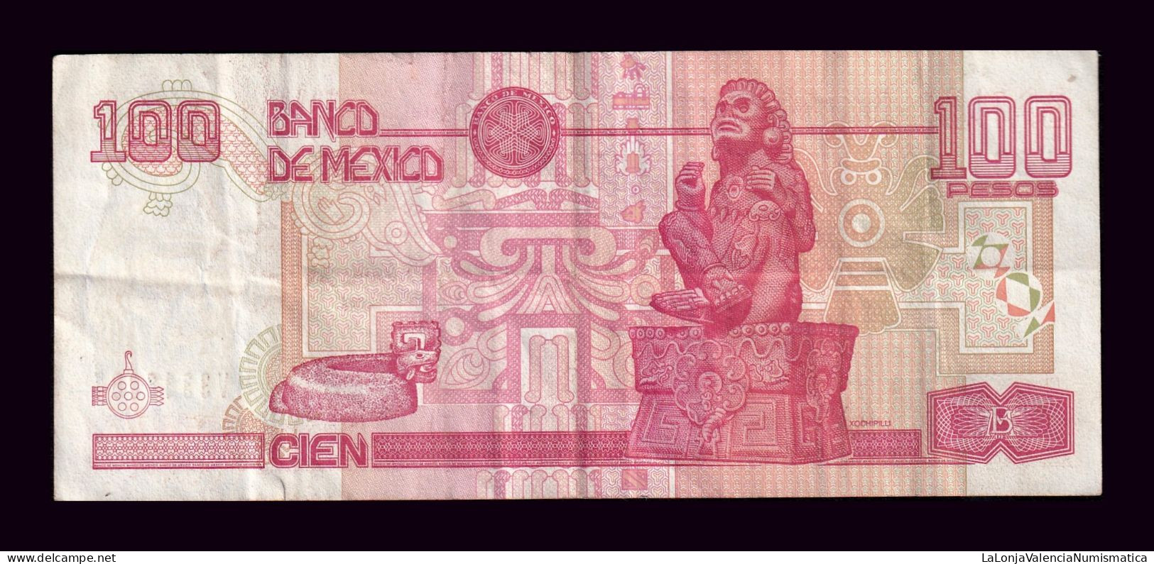 México 100 Pesos Nezahualcóyotl 2004 Pick 118f(1) Serie DK Bc/Mbc F/Vf - Mexique