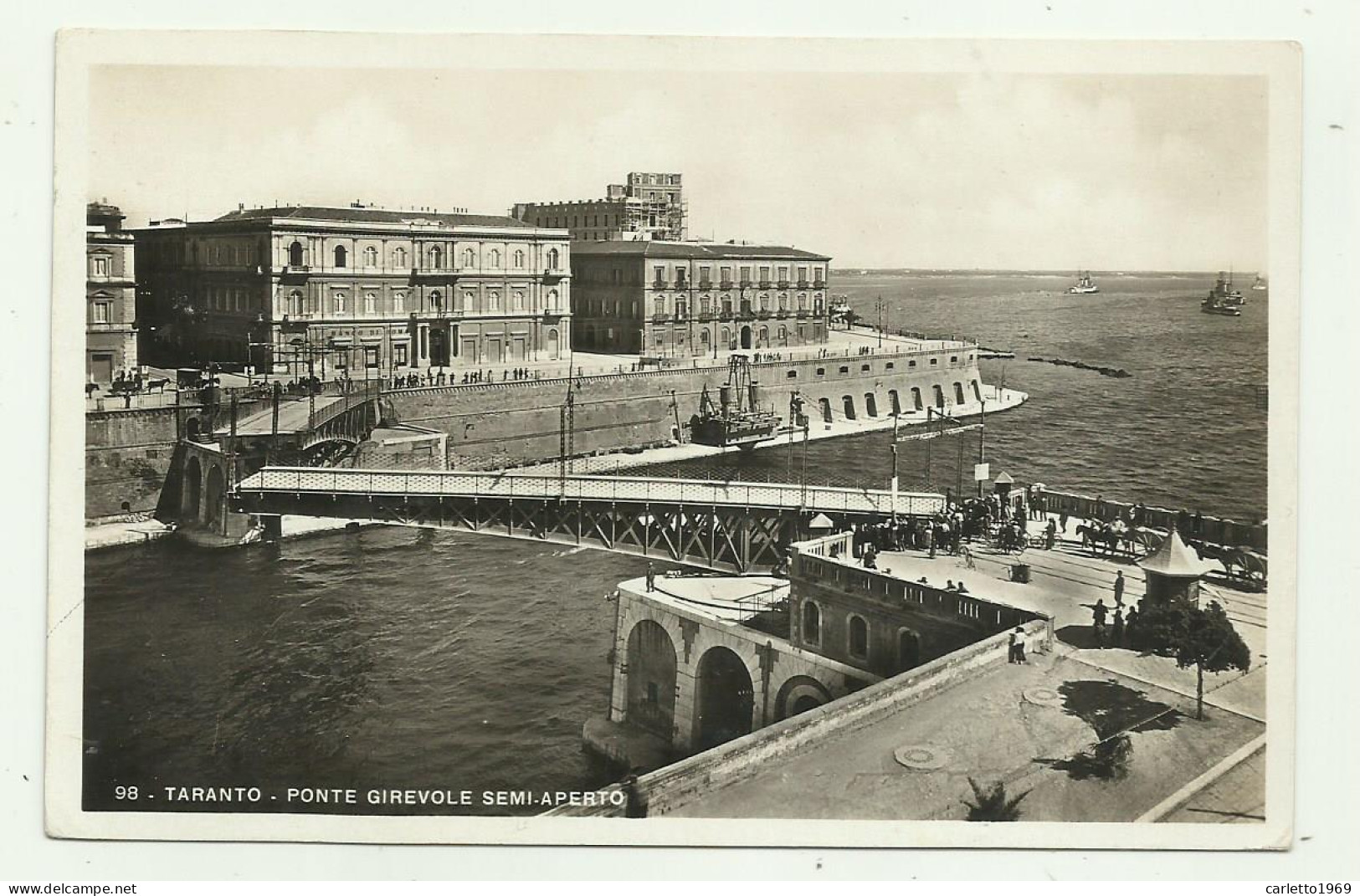 TARANTO - PONTE GIREVOLE SEMI APERTO - VIAGGIATA FP - Taranto