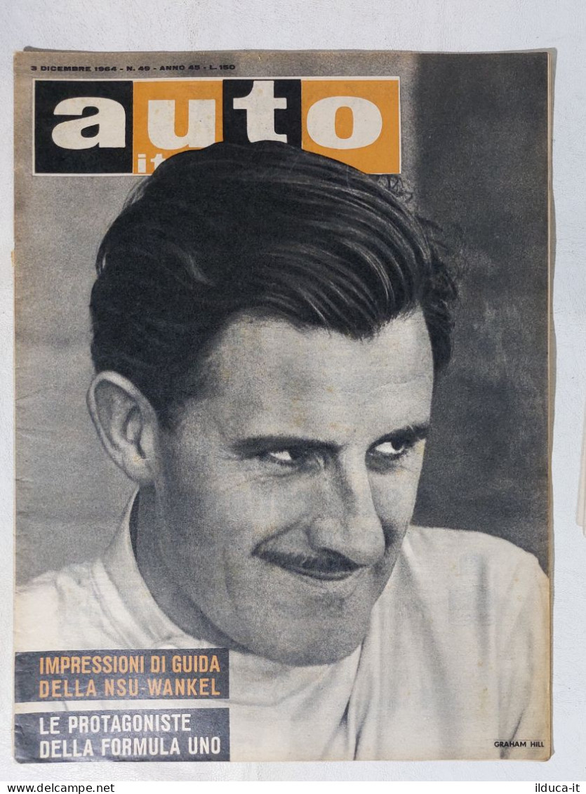 I114886 Auto Italiana A. 45 Nr 49 1964 - Graham Hill - NSU Wankel - Formula 1 - Motores