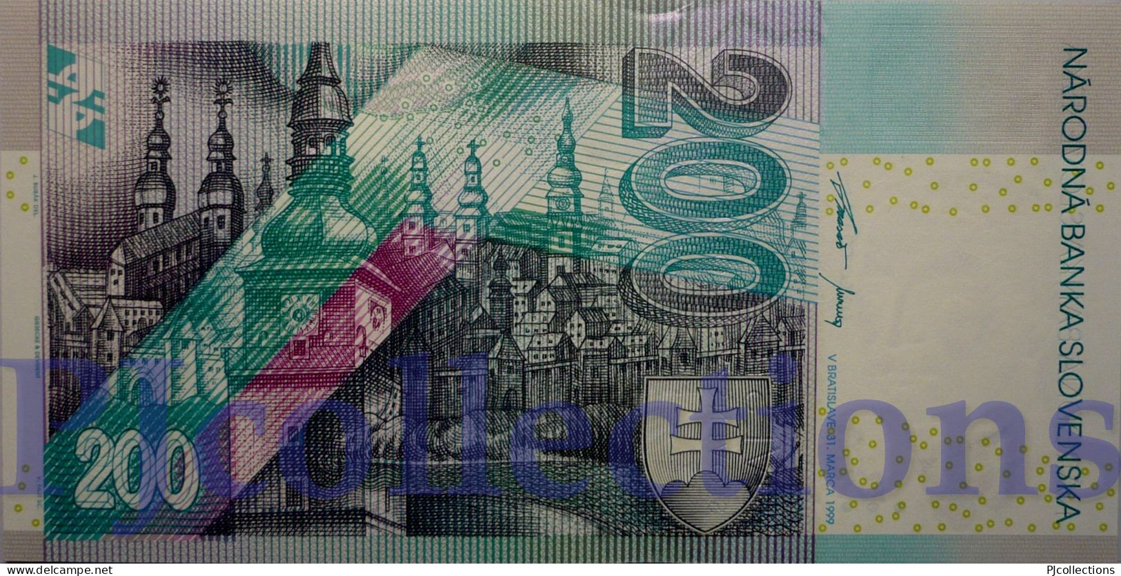 SLOVAKIA 200 KORUN 1999 PICK 30 UNC RARE - Slovacchia