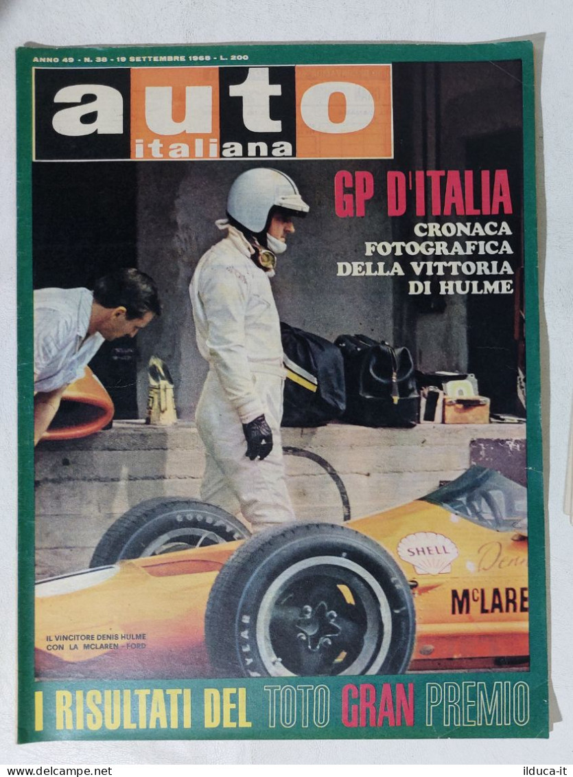 I114904 Auto Italiana A. 49 Nr 38 1968 - GP D'Italia - Denis Hulme McLaren Ford - Engines