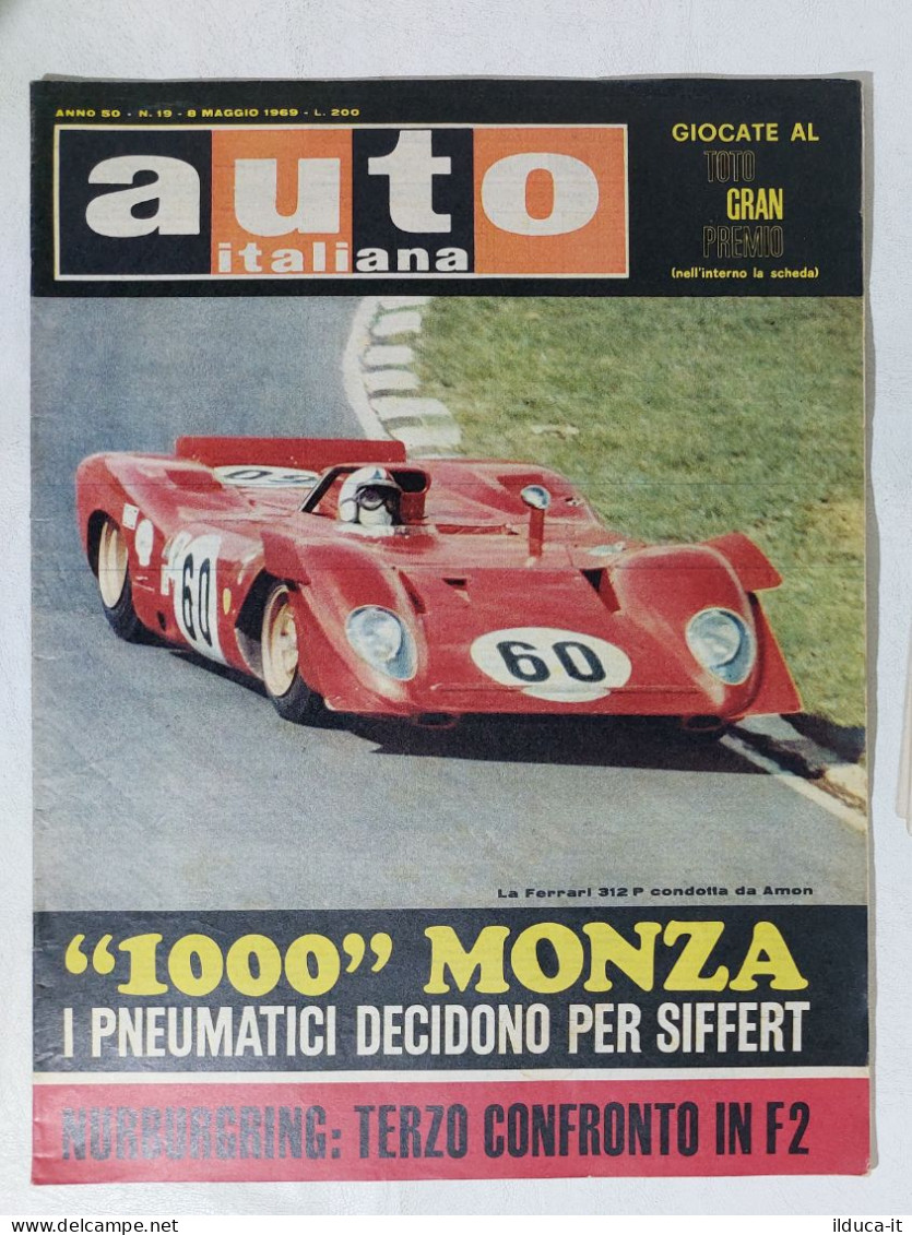 I114913 Auto Italiana A. 50 Nr 19 1969 - Ferrari 312 P - Nurburgring - F2 - Moteurs