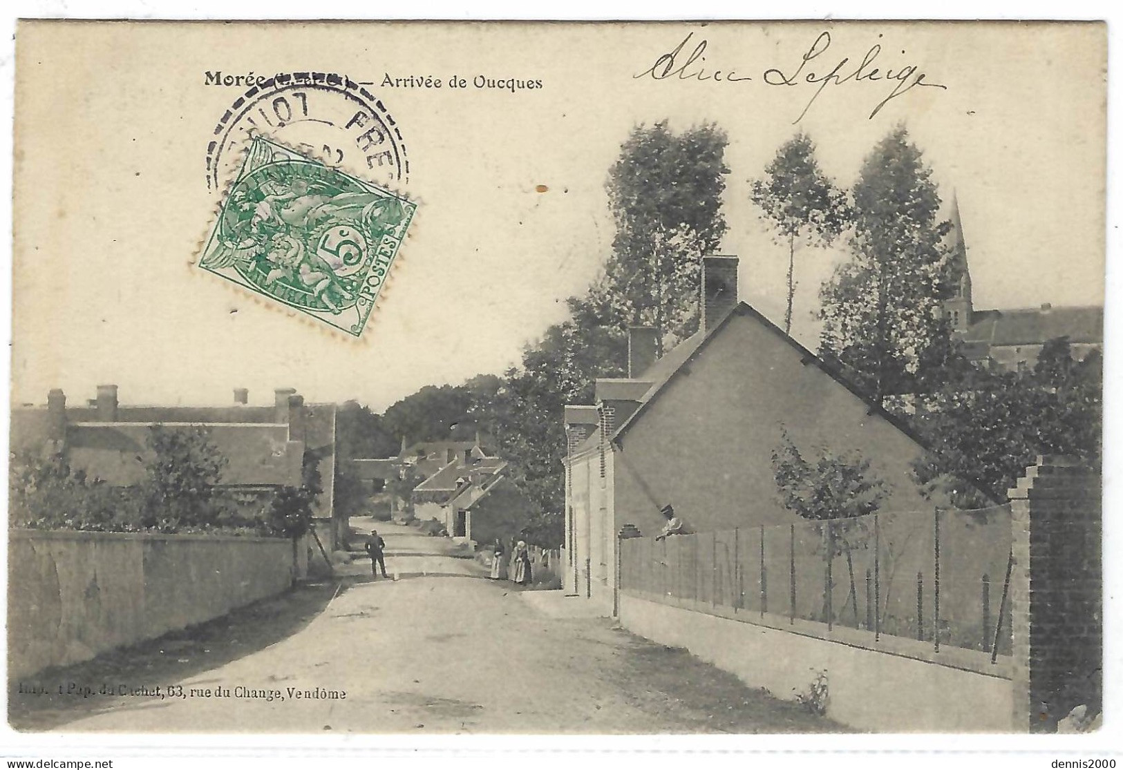 MOREE (41) - Arrivée De Oucques - Ed. Imp. Pap. Du Cachet, Vendôme - Moree