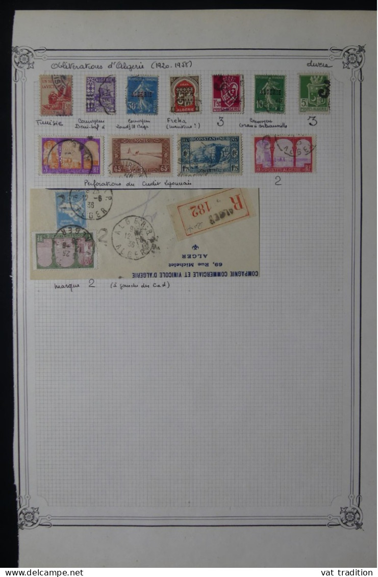 ALGERIE Française - Divers Dont Variétés, Oblitérations Et Perforations - A 448 - Collections, Lots & Séries