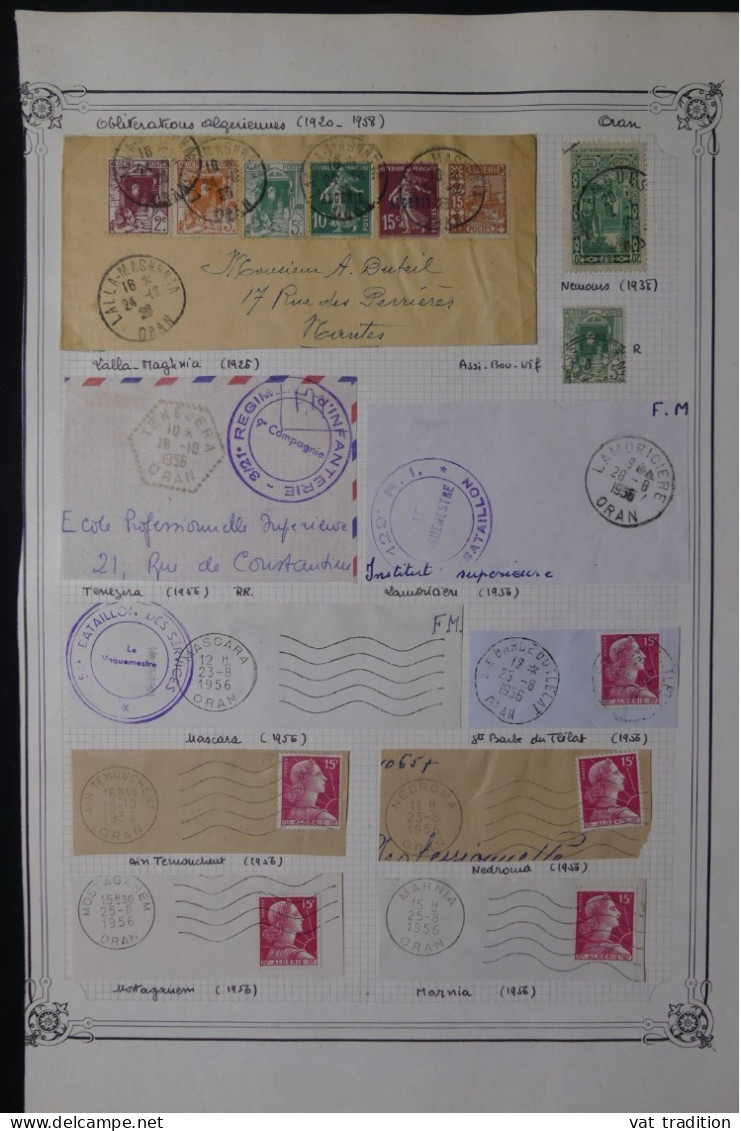 ALGERIE Française - Diverses Oblitérations - A 452 - Collections, Lots & Series
