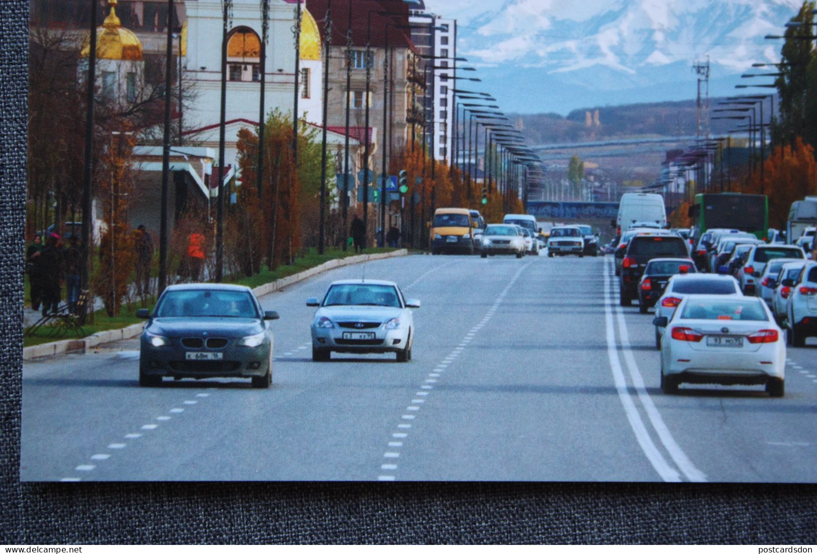 Russia. Chechen Republic - Chechnya. Groznyi Capital, Akhmad Kadyrov Avenue - Modern Postcard 2000s - BMW 7-Seriecar - Tsjetsjenië