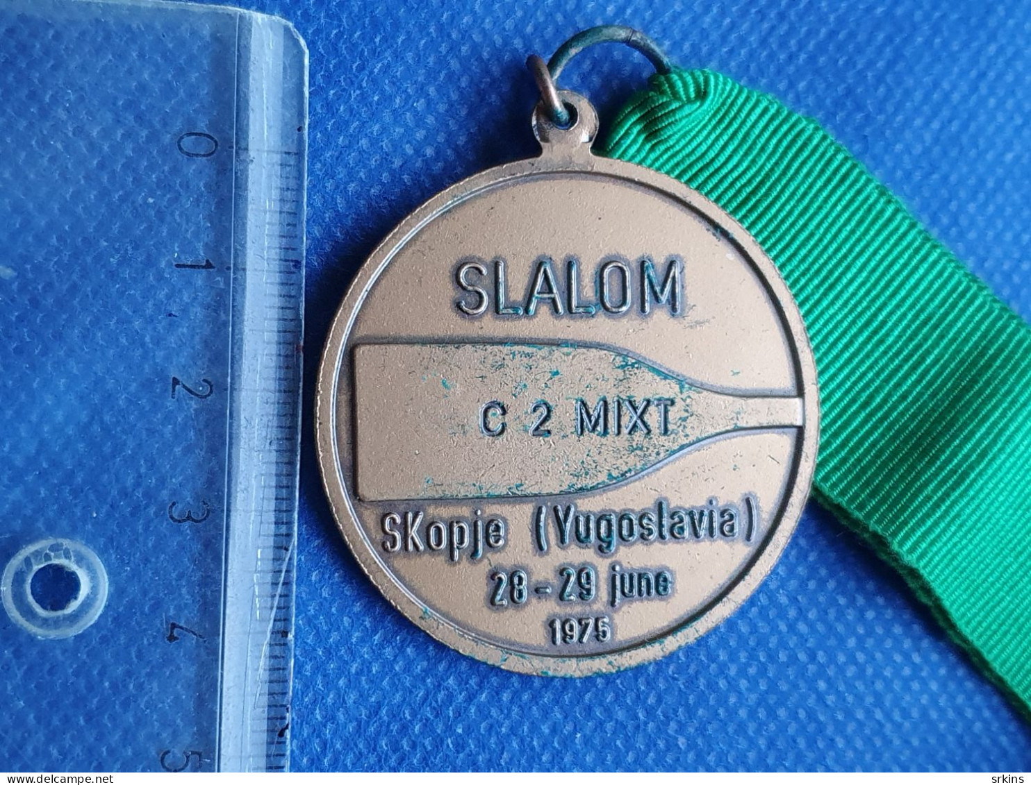 Original BRONZE MEDAL 3 Place ICF Canoe Slalom World Championship Skoplje Skopje Yugoslavia 1975 - Rowing