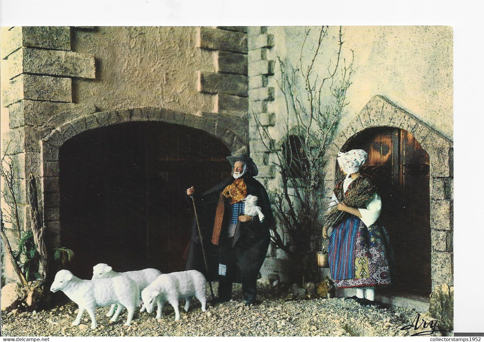 FRANCE ,POUPEES,COSTUMES TRADITIONELLES, BERGER ,MOUTONS - Puppen