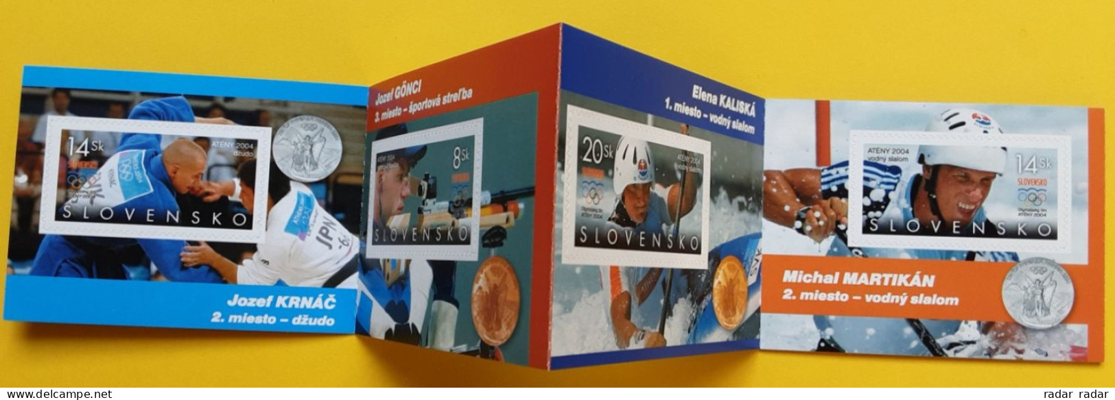 2004 Athens Olympic Games Slovakia Medal Winners Adhesive Booklet MNH - Summer 2004: Athens
