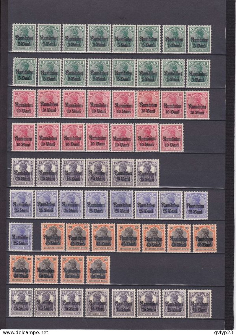 OCCUPATION ALLEMANDE UN LOT DE 133 TIMBRES NEUF SANS GOMME 1917-1918 - Foreign Occupations