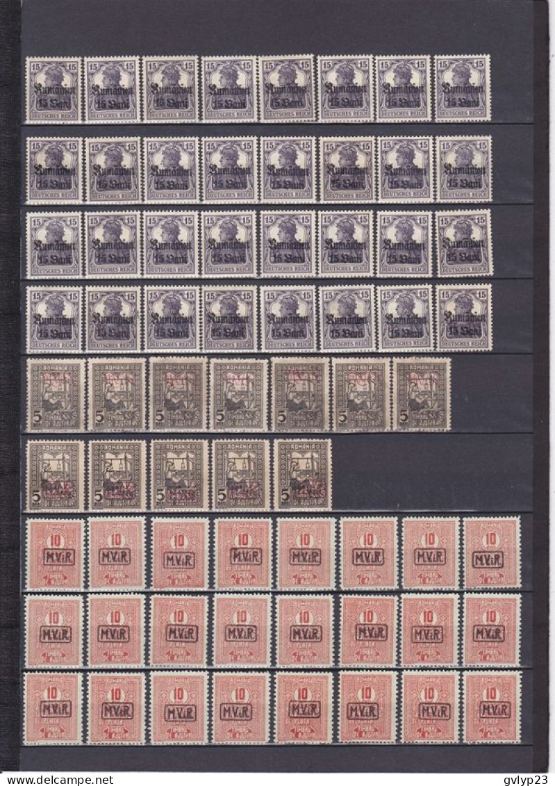 OCCUPATION ALLEMANDE UN LOT DE 133 TIMBRES NEUF SANS GOMME 1917-1918 - Besetzungen