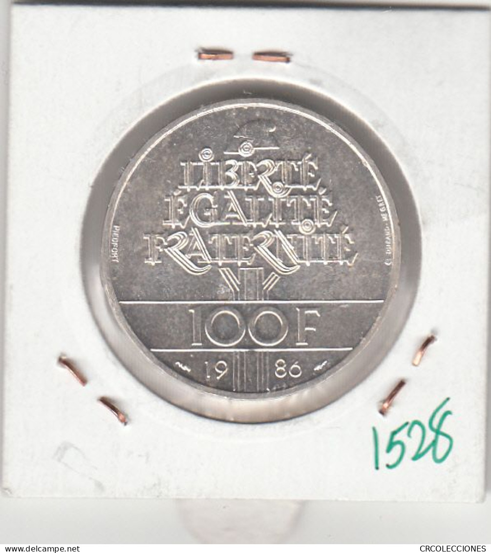 CR1528 MONEDA FRANCIA 100 FRANCOS 1986 PLATA SIN CIRCULAR - 100 Francs