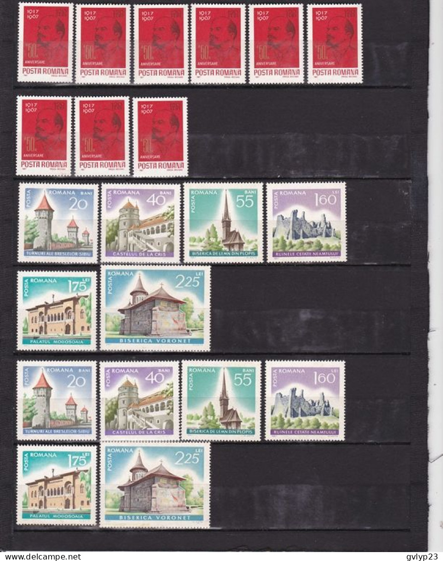 UN LOT DE 79 TIMBRES NEUF SANS CHARNIèRE AU 1/5° DE LA COTE  1967 - Feuilles Complètes Et Multiples