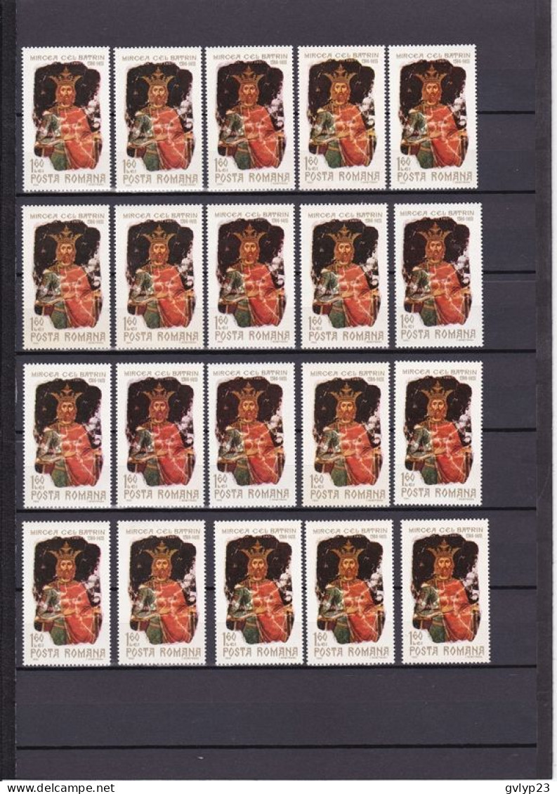 550°ANNIVERSAIRE DE LA MORT DE MIRCEA LE VIEUX  NEUF **  N° 2380 YVERT ET TELLIER X 20 TIMBRES  1968 - Full Sheets & Multiples