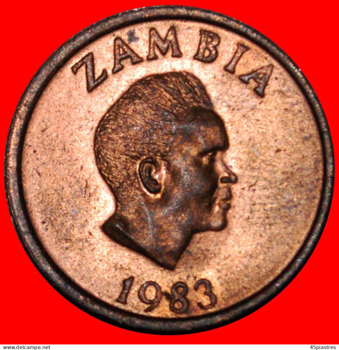 * GREAT BRITAIN (1982-1983): ZAMBIA  2 NGWEE 1983 UNC MINT LUSTRE! · LOW START! · NO RESERVE!!! - Zambie