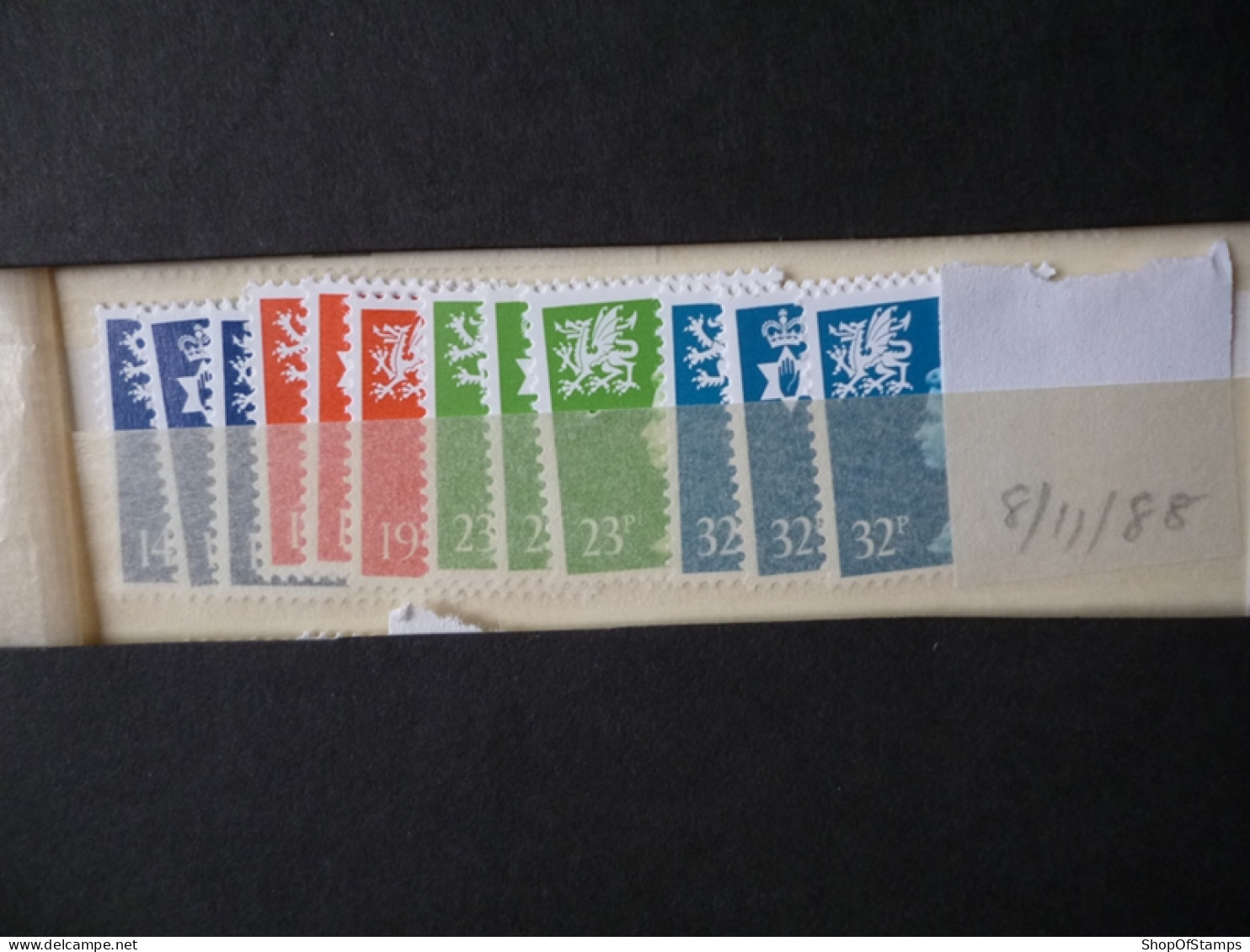 GREAT BRITAIN SG X 1988 8.11.88 12 REGIONAL DEFI ISSUE FROM GPO IN ENVELOPE - Franking Machines (EMA)