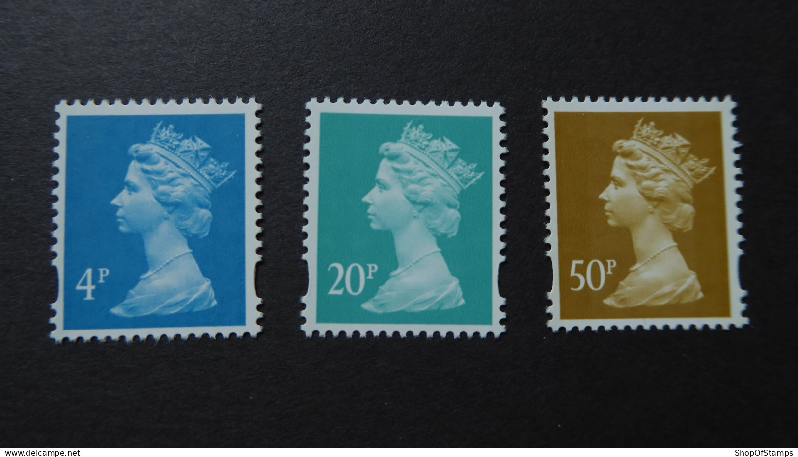 GREAT BRITAIN SG 4/20/50p Definitives SET MINT - Franking Machines (EMA)