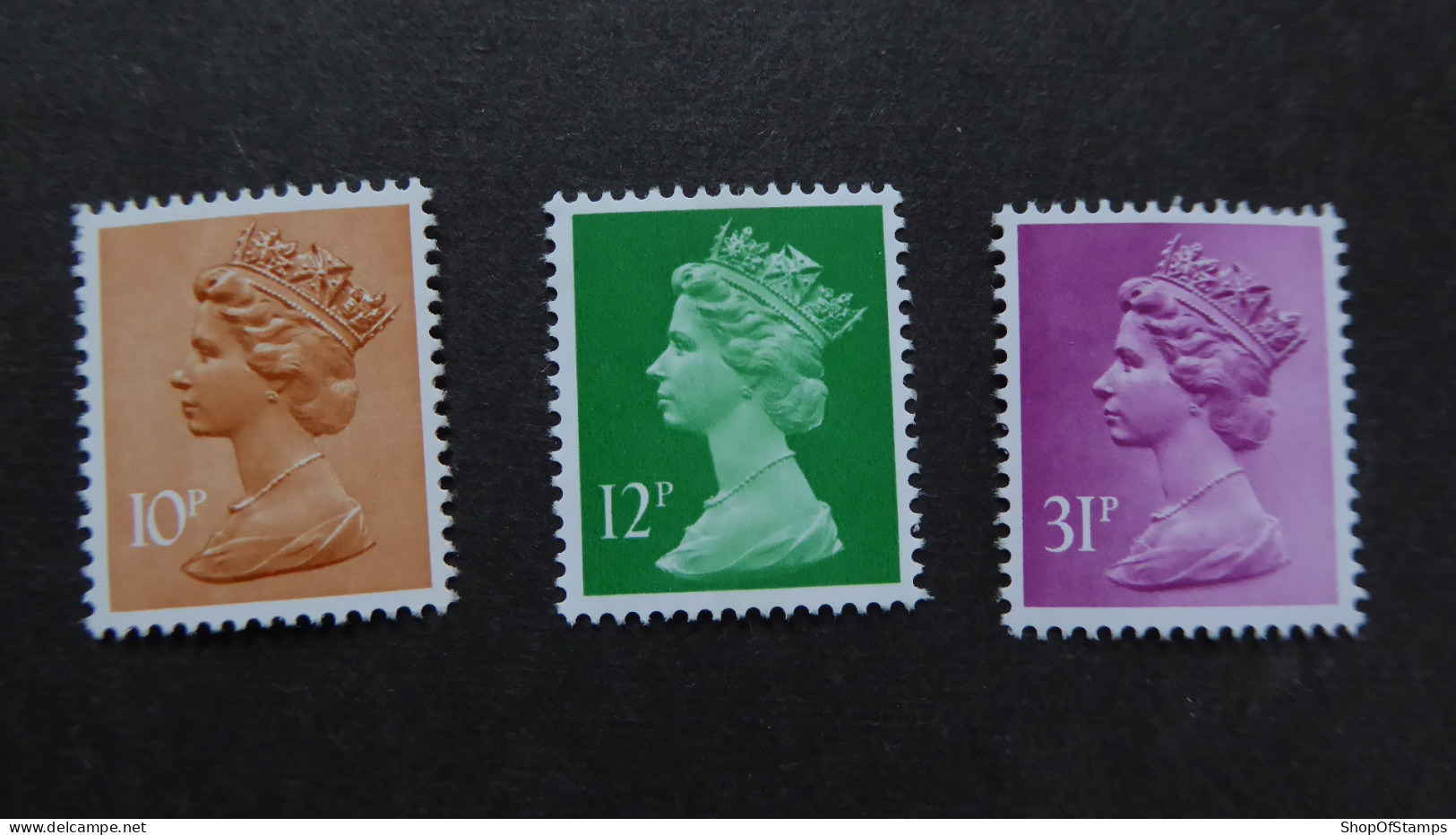 GREAT BRITAIN SG 886?+ 10, 12, 31p DEFINITIVES Mint    - Machines à Affranchir (EMA)