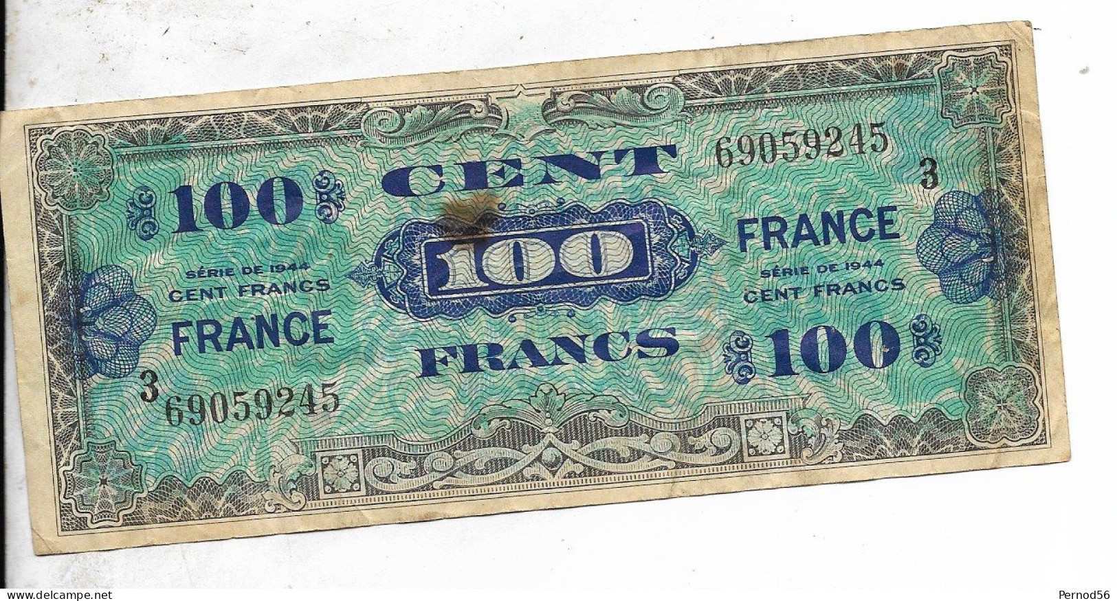 Vends Beau Billet De Banque FRANCE   100  FRANCS 1945  Imprimé Aux USA - 100 F 1945-1954 ''Jeune Paysan''