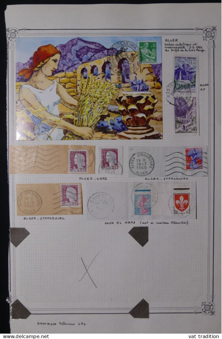 ALGERIE Française - Oblitérations Sur Timbres De France - A 455 - Colecciones & Series