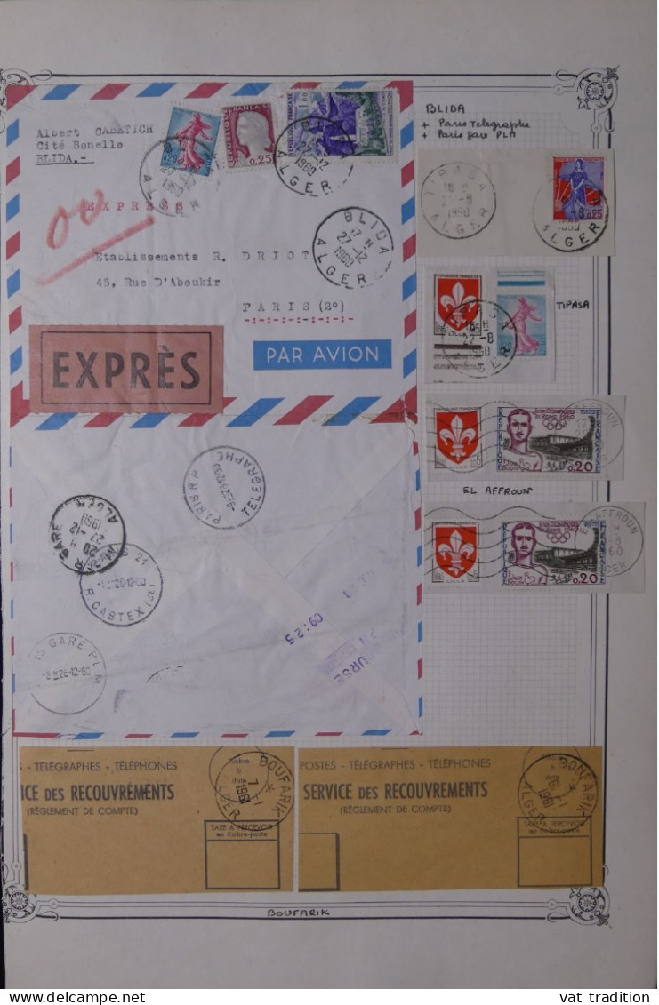 ALGERIE Française - Oblitérations Sur Timbres De France - A 456 - Collections, Lots & Séries