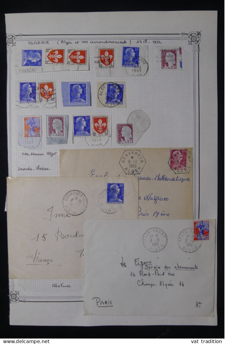 ALGERIE Française - Oblitérations Sur Timbres De France - A 456 - Collections, Lots & Series