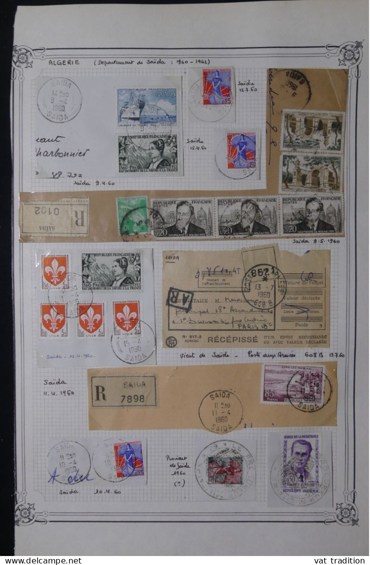 ALGERIE Française - Oblitérations Sur Timbres De France - A 459 - Collections, Lots & Series