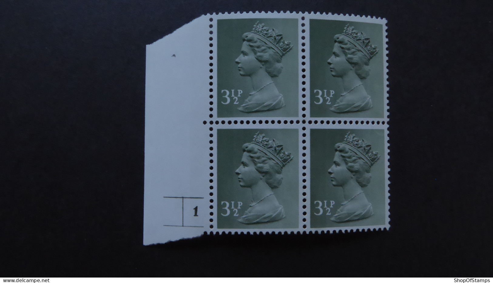 GREAT BRITAIN SG X858? BL4 Margin Plate 1     - Frankeermachines (EMA)