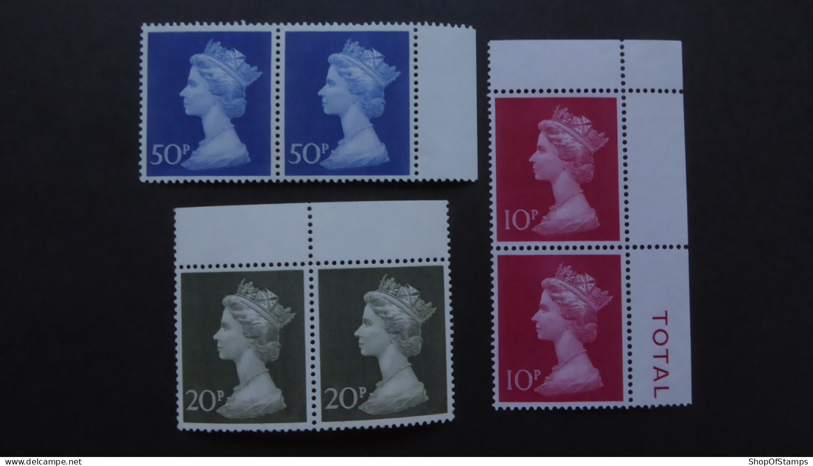 GREAT BRITAIN SG 829-31 Pair Pair    - Machines à Affranchir (EMA)