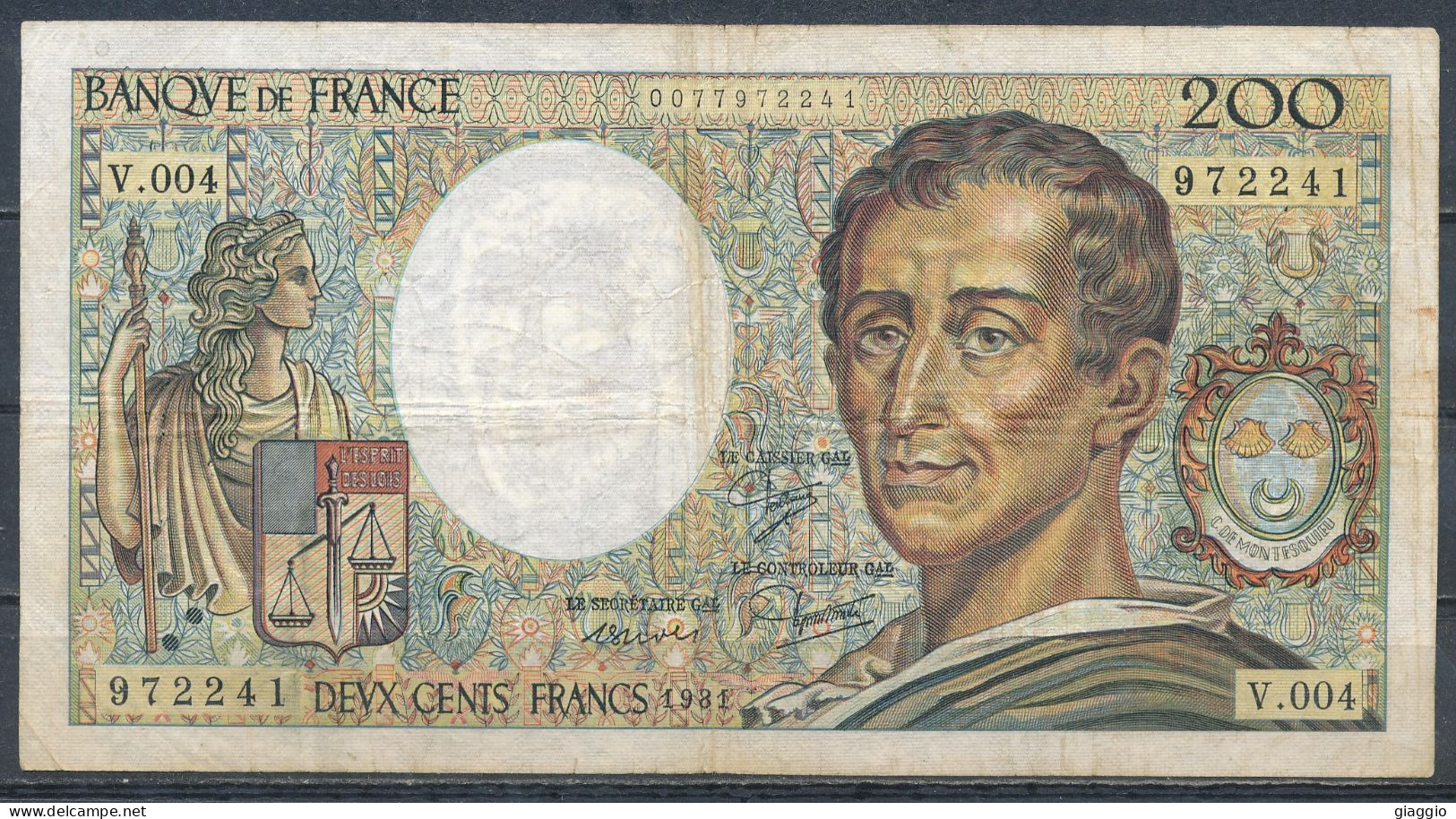 °°° FRANCE 200 FRANCS 1981 °°° - 200 F 1981-1994 ''Montesquieu''