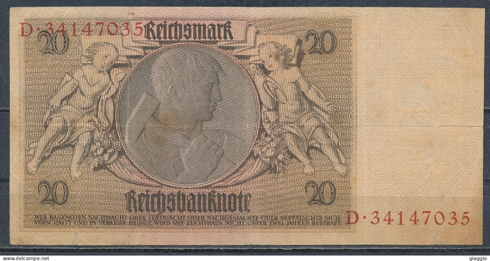 °°° GERMANY - 20 REICHSMARK 1929 SERIE D °°° - 20 Mark